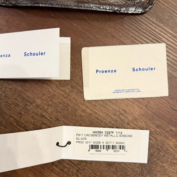 Proenza Schouler PS11 Metallic Silver Crossbody Bag in sz TINY - Picture 9 of 10